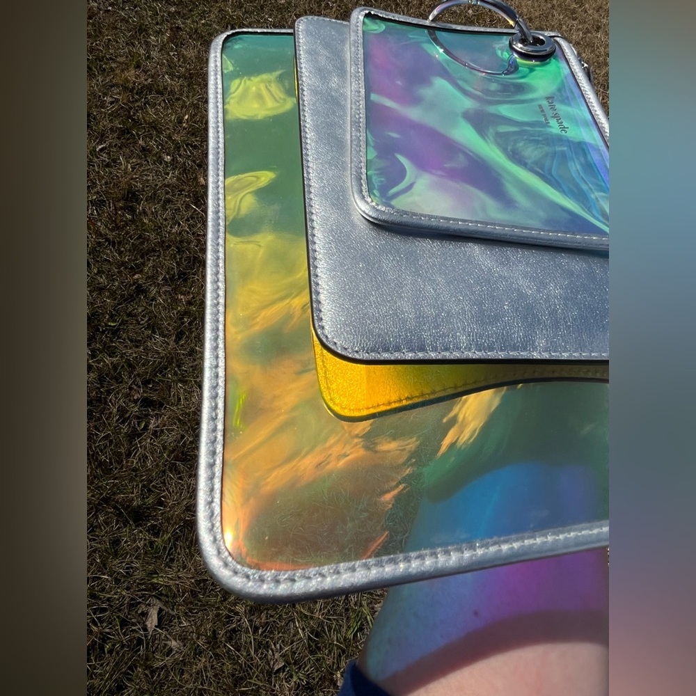 EUC Kate Spade Trio of Iridescent Pouches - Picture 10 of 12